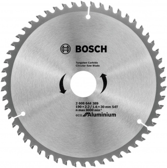 Диск пильный по алюм. Bosch ECO ALU (2608644389) d=190мм d(посад.)=30мм (циркулярные пилы) от магазина РЭССИ