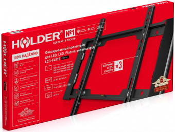 Кронштейн для телевизора Holder LCD-F4915-B черный 26"-55" макс.45кг настенный фиксированный от магазина РЭССИ