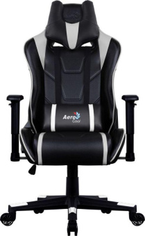 Кресло игровое Aerocool AC220 AIR-BW черный/белый сиденье черный/белый ПВХ/полиуретан с подголов. крестов. от магазина РЭССИ