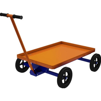 Платформенная тележка с поворотной осью RUSKLAD ТПО О 600х1200 мм с пневматическими колёсами ТПО О пневмо от магазина РЭССИ