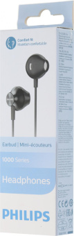 Наушники вкладыши Philips TAUE100BK/00 1.2м черный проводные в ушной раковине от магазина РЭССИ