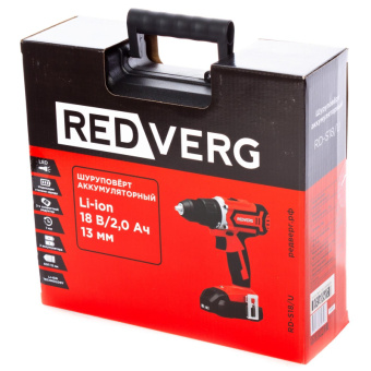 Аккумуляторная дрель-шуруповерт REDVERG RD-S18/U 6672862 от магазина РЭССИ