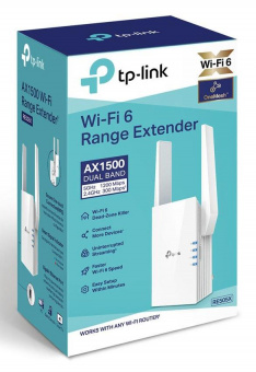 Повторитель беспроводного сигнала TP-Link RE505X AX1500 10/100/1000BASE-TX белый от магазина РЭССИ
