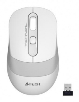 Мышь A4Tech Fstyler FG10 белый/серый оптическая (2000dpi) беспроводная USB (3but) от магазина РЭССИ