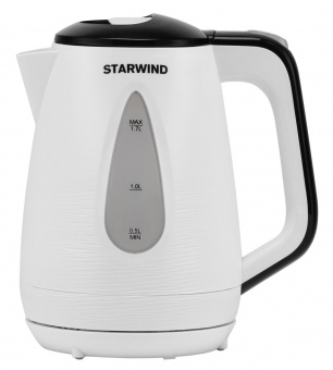 Чайник электрический Starwind SKP3213 1.7л. 2200Вт белый/черный (корпус: пластик) от магазина РЭССИ