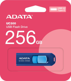 Флеш Диск A-Data 256GB Type-C UC300 ACHO-UC300-256G-RNB/BU USB3.2 синий/голубой от магазина РЭССИ
