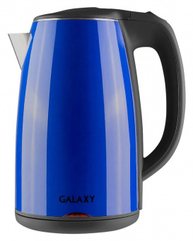 Чайник электрический Galaxy GL 0307 1.7л. 2000Вт синий/черный (корпус: нержавеющая сталь/пластик) от магазина РЭССИ