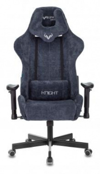 Кресло игровое Zombie VIKING KNIGHT Fabric синий Light-27 с подголов. крестов. металл от магазина РЭССИ
