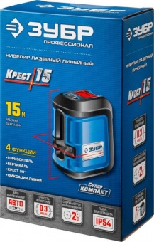 Нивелир лазерн. Зубр КРЕСТ-15 цв.луч. красный (34902_Z01) от магазина РЭССИ
