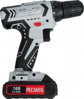 Дрель-шуруповерт Ресанта ДА-18-2ЛК аккум. патрон:быстрозажимной (кейс в комплекте) (75/14/5) от магазина РЭССИ