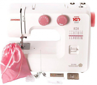 Швейная машина Janome 311PG белый/розовый от магазина РЭССИ