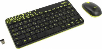 Клавиатура + мышь Logitech MK240 клав:черный/желтый мышь:черный/желтый USB беспроводная slim Multimedia (920-008213) от магазина РЭССИ