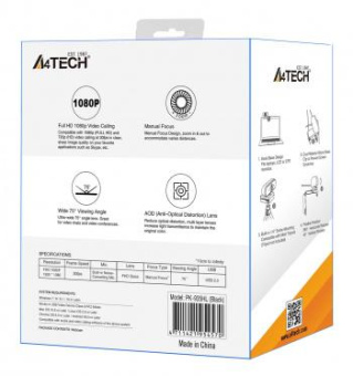Камера Web A4Tech PK-935HL черный 2Mpix (1920x1080) USB2.0 с микрофоном от магазина РЭССИ