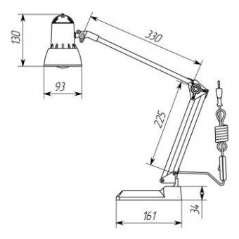 Светильник Трансвит НАДЕЖДА БАСЕ (NADEZHDABASE+/BL) настольный на подставке E27 черный 40Вт от магазина РЭССИ