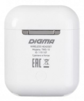 Гарнитура вкладыши Digma TWS-10 белый беспроводные bluetooth в ушной раковине (I9SW) от магазина РЭССИ