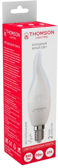 Лампа светодиодная Thomson TH-B2313 10Вт цок.:E14 свеча 220B 6500K св.свеч.бел.хол. Tail Candle (упак.:1шт) от магазина РЭССИ