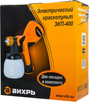 Краскопульт Вихрь ЭКП-400 400Вт бак:1000мл 700мл/мин от магазина РЭССИ