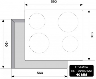 Варочная поверхность Lex EVH 640-0 BL черный от магазина РЭССИ
