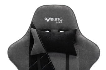 Кресло игровое Zombie VIKING X Fabric серый/черный с подголов. крестов. пластик от магазина РЭССИ