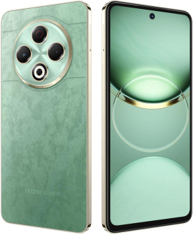 Смартфон Tecno Spark 30 256Gb 8Gb зеленый моноблок 3G 4G 2Sim 6.78" 1080x2436 Android 14 64Mpix 802.11 a/b/g/n/ac NFC GPS GSM900/1800 GSM1900 Protect FM A-GPS microSD max1024Gb от магазина РЭССИ
