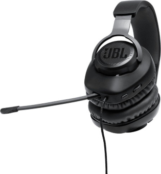 Гарнитура накладные JBL Quantum 100 1.2м черный проводные оголовье (JBLQUANTUM100BLK) от магазина РЭССИ