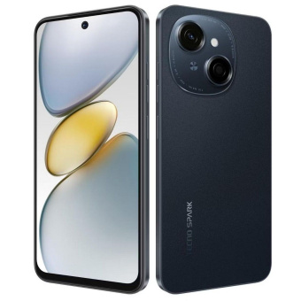 Смартфон Tecno Spark Go 1 128Gb 4Gb черный моноблок 3G 4G 2Sim 6.67" 720x1600 Android 14 13Mpix 802.11 a/b/g/n/ac GPS GSM900/1800 TouchSc Protect microSD max1024Gb от магазина РЭССИ