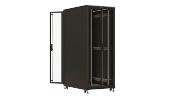 Шкаф коммутационный Hyperline (TTBR-4288-DD-RAL9004) напольный 42U 800x800мм пер.дв.перфор. задн.дв.перфор. 2 бок.пан. 1000кг черный 710мм 123.38кг 2055мм от магазина РЭССИ