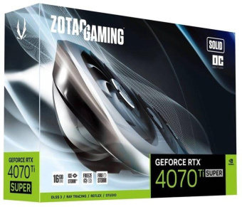 Видеокарта Zotac PCI-E 4.0 RTX 4070 Ti SUPER SOLID OC NVIDIA GeForce RTX 4070TI Super 16Gb 256bit GDDR6X 2640/21000 HDMIx1 DPx3 HDCP Ret от магазина РЭССИ