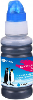 Чернила G&G GG-C13T00R240 голубой 70мл для Epson EcoTank 7700/7750 от магазина РЭССИ