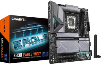 Материнская плата Gigabyte Z890 EAGLE WIFI7 Soc-1851 Intel Z890 4xDDR5 ATX AC`97 8ch(7.1) 2.5Gg RAID+DP от магазина РЭССИ