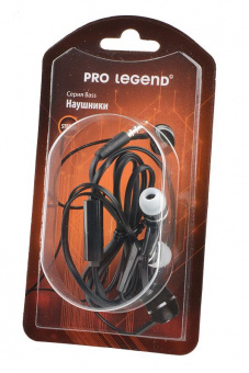 Наушники Pro Legend Bass PL5002 затычки, черные 20-20kHz, 106#3dB, 32 Ом, плоский шнур 1м, gold BL1 от магазина РЭССИ