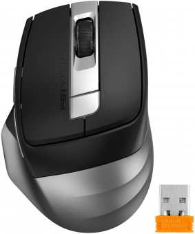 Мышь A4Tech Fstyler FB35CS серый/черный оптическая (2000dpi) silent беспроводная BT/Radio USB (5but) от магазина РЭССИ