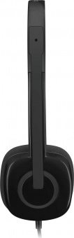 Наушники с микрофоном Logitech H151 черный 1.8м накладные оголовье (981-000589) от магазина РЭССИ