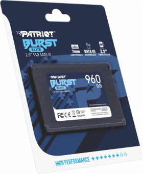 Накопитель SSD Patriot SATA III 960Gb PBE960GS25SSDR Burst Elite 2.5" от магазина РЭССИ