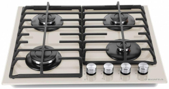 Газовая варочная поверхность Maunfeld EGHG.64.6CBG/G бежевый от магазина РЭССИ