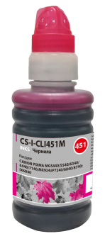 Чернила Cactus CS-I-CLI451M пурпурный 100мл для Canon Pixma iP6840/iP7240/iP8740/iX6840/MG5440 от магазина РЭССИ