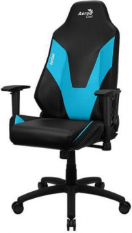 Кресло игровое Aerocool Admiral черный/голубой сиденье черный эко.кожа с подголов. крестов. нейлон от магазина РЭССИ