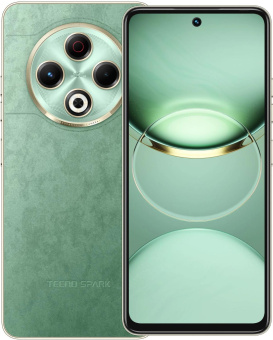 Смартфон Tecno Spark 30 256Gb 8Gb зеленый моноблок 3G 4G 2Sim 6.78" 1080x2436 Android 14 64Mpix 802.11 a/b/g/n/ac NFC GPS GSM900/1800 GSM1900 Protect FM A-GPS microSD max1024Gb от магазина РЭССИ