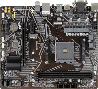 Материнская плата Gigabyte A520M S2H Soc-AM4 AMD A520 2xDDR4 mATX AC`97 8ch(7.1) GbLAN RAID+VGA+DVI+HDMI от магазина РЭССИ