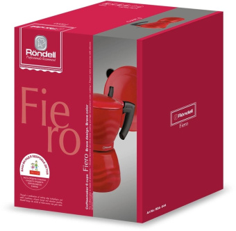Кофеварка гейзерн. Rondell Fiero RDA-844 0.3л алюминий красный от магазина РЭССИ