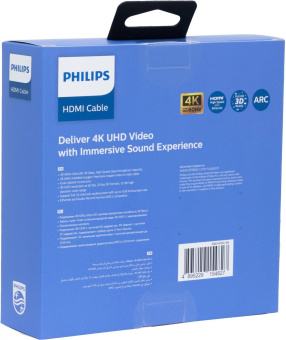 Кабель аудио-видео Philips 4K 60Гц Ultra HD HDMI (m)/HDMI (m) 5м. позолоч.конт. черный (SWV4150/56) от магазина РЭССИ