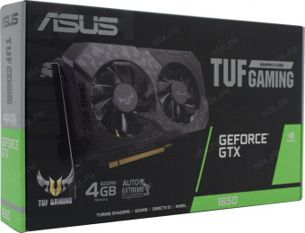 Видеокарта Asus PCI-E TUF-GTX1650-4GD6-GAMING NVIDIA GeForce GTX 1650 4Gb 128bit GDDR6 1410/12000 DVIx1 HDMIx1 DPx1 HDCP Ret от магазина РЭССИ