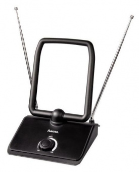 Антенна телевизионная Hama H-44273 40дБ активная черный каб.:1.5м от магазина РЭССИ