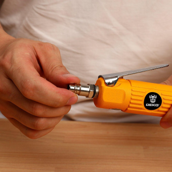 Шлифмашина орбитальная Deko DKPT02 SET 3 113л/мин шпинд.:3мм желтый/черный от магазина РЭССИ