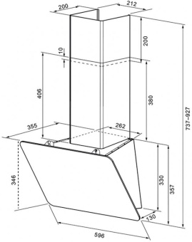 Вытяжка каминная Krona Liora 600 S белый управление: сенсорное (1 мотор) от магазина РЭССИ