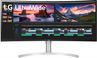 Монитор LG 38" UltraWide 38WN95C-W белый IPS LED 1ms 21:9 HDMI M/M матовая HAS Piv 450cd 178гр/178гр 3840x1600 144Hz G-Sync DP UW USB 8.32кг от магазина РЭССИ