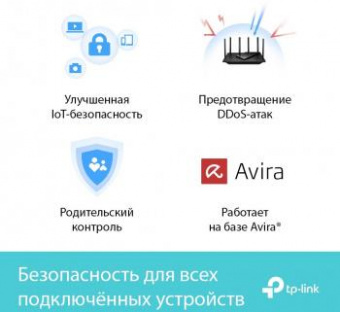 Роутер беспроводной TP-Link Archer AX73 AX5400 10/100/1000BASE-TX черный от магазина РЭССИ
