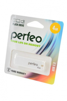 Носитель информации PERFEO PF-C05W004 USB 4GB белый BL1 от магазина РЭССИ