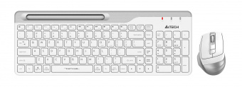 Клавиатура + мышь A4Tech Fstyler FB2535C клав:белый/серый мышь:белый/серый USB беспроводная Bluetooth/Радио slim (FB2535C ICY WHITE) от магазина РЭССИ