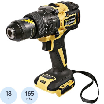 Аккумуляторная дрель Hanskonner б/щ удар PLATINUM 18В 1BatterySystem 165 Нм13 мм без АКБ и ЗУ HCD18165BL от магазина РЭССИ